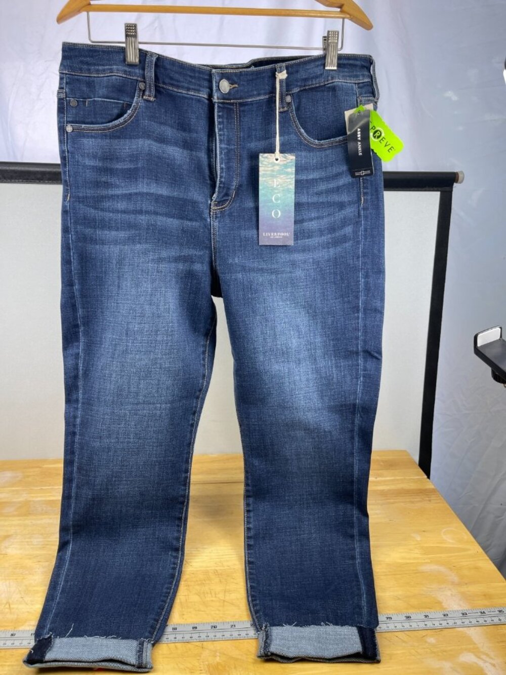 Liverpool Los Angeles Eco Abby Ankle Skinny Jeans Womens 16/33 Dark Wash